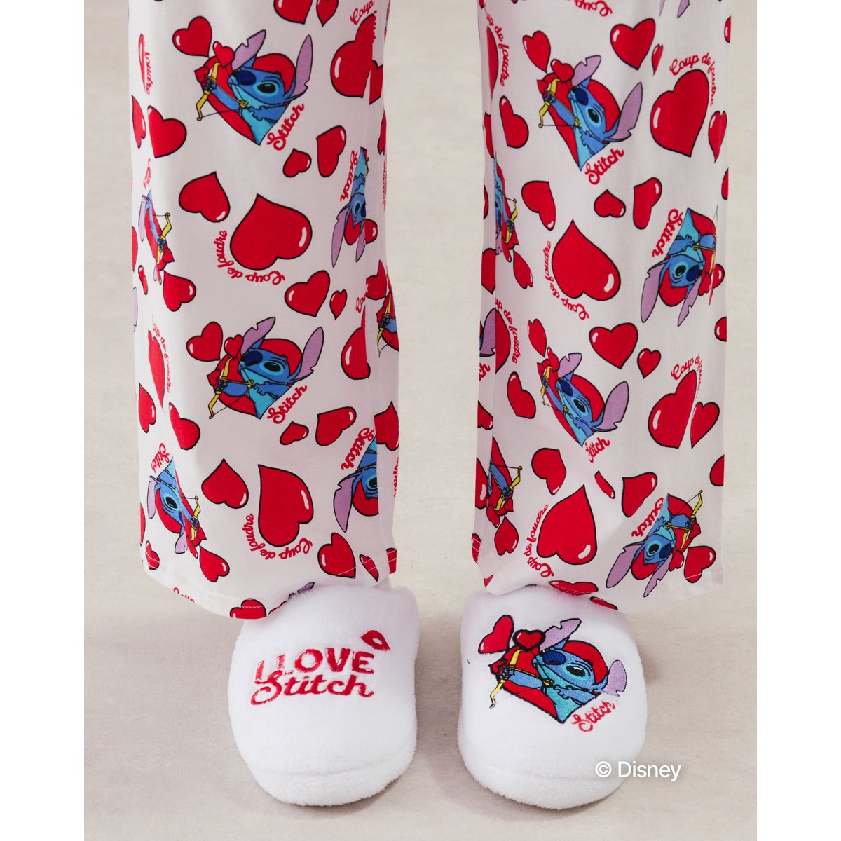 Chaussons en polaire Stitch CUTESTITCHIZ blanc, UNDIZ