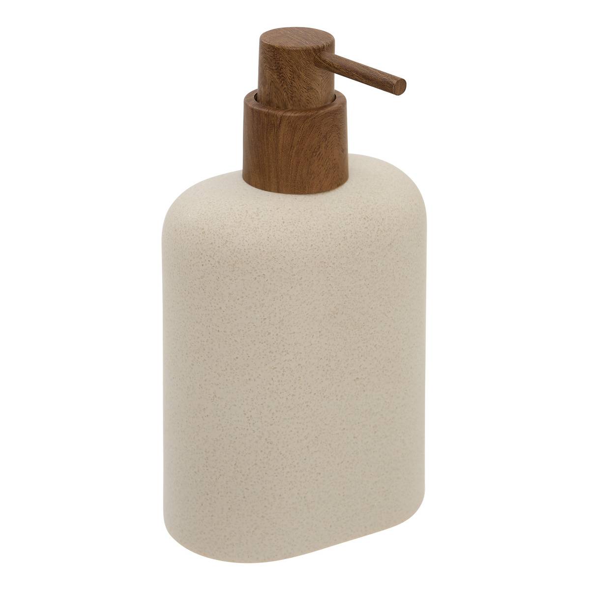 Distributeur de savon ovale ARGILEO beige, 5FIVE SIMPLY SMART