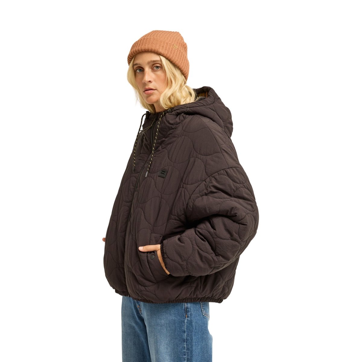 Doudoune à capuche FALL CAMPER noir black pebble, BILLABONG
