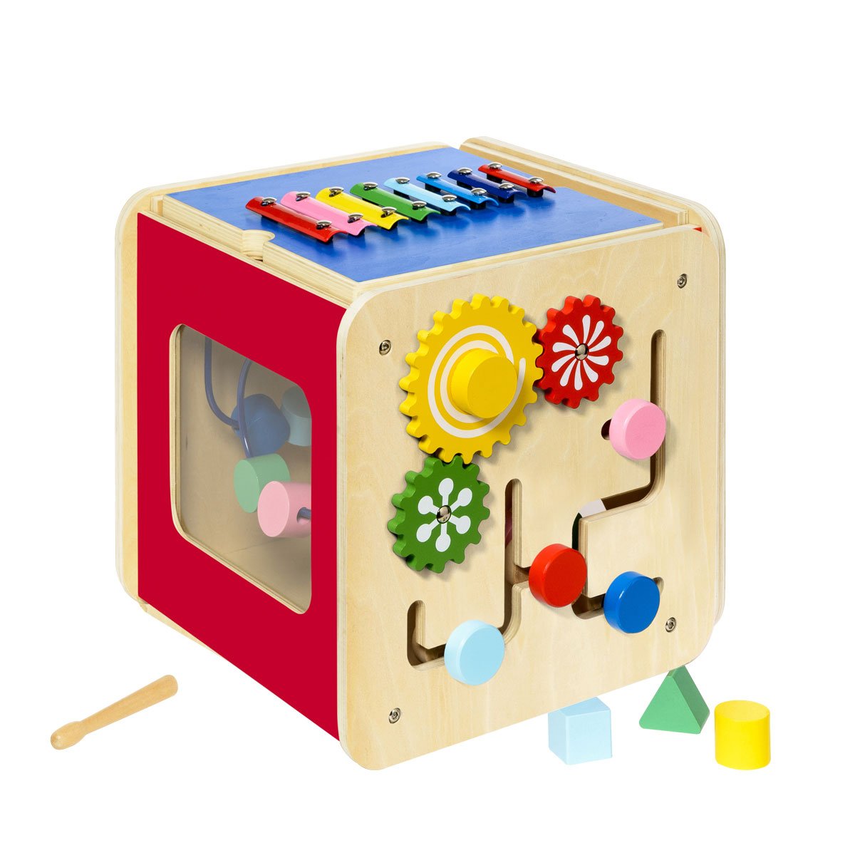 Cube géant multi activités en bois blanc, OXYBUL 