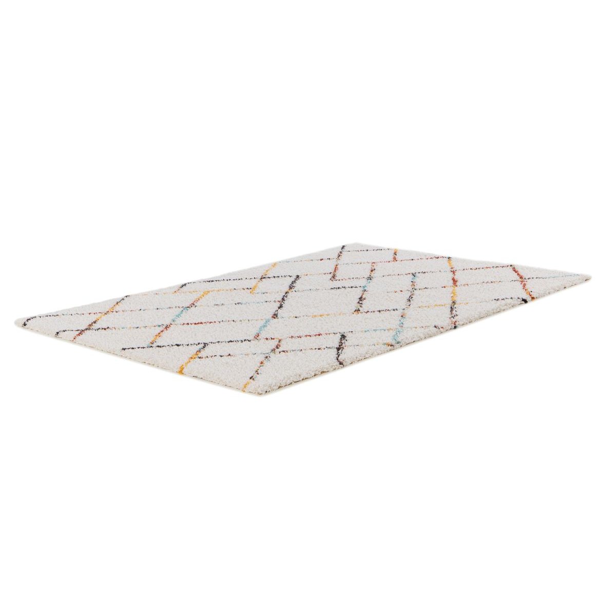 Tapis poils longs style , ELOISE multicolore, BOBOCHIC