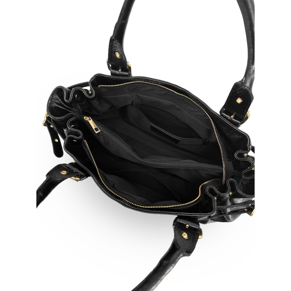 Sac bowling en cuir irisé NEW PRINCESS XL noir irisé, OH MY BAG