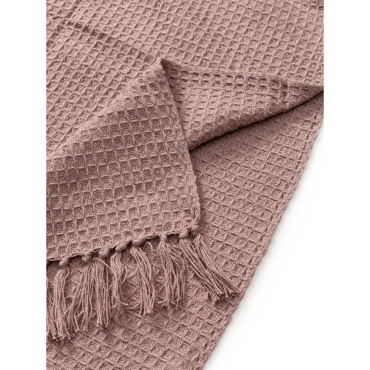 Plaid en coton fait main AMALIA rose, BENUTA
