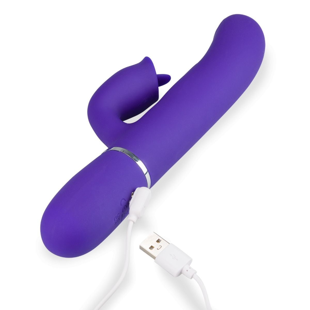 Vibromasseur puissant rabbit percuteur et langue Bomb violet, LOVE AND VIBES
