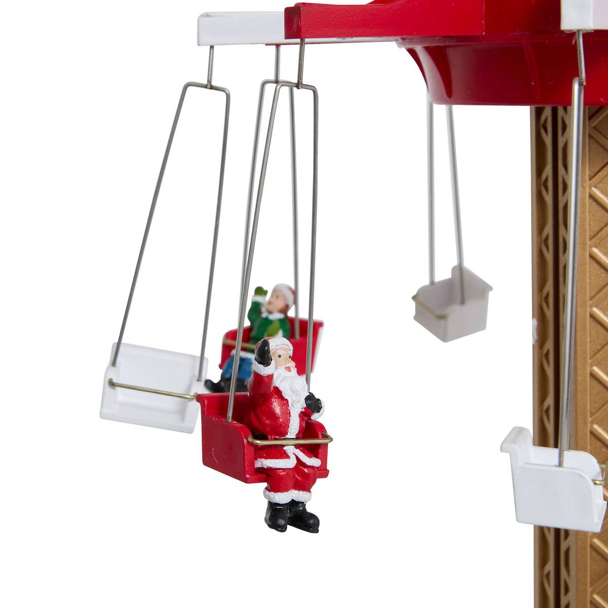 Village lumineux parachutes 43 LED musical avec mouvement multicolore, FEERIC LIGHTS & CHRISTMAS