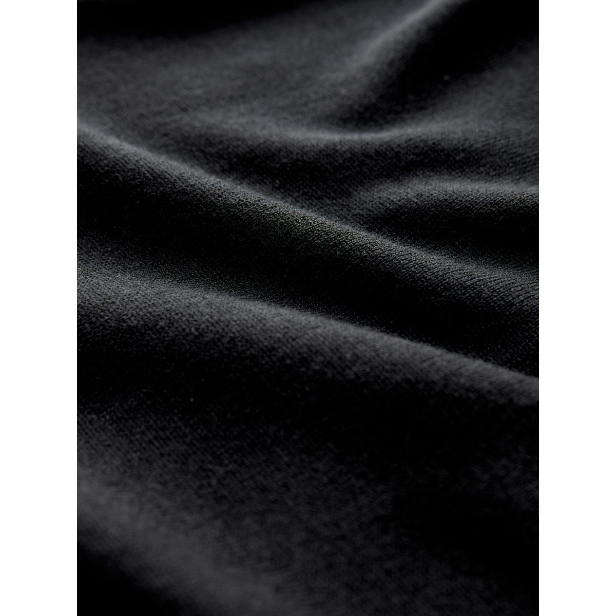 Pull ras du cou standard en coton majoritaire noir, NEXT