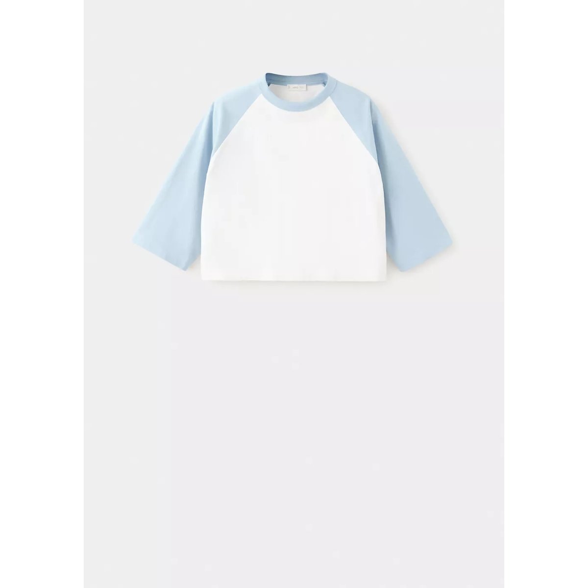 T-shirt bicolore blanc cassé, MANGO TEEN