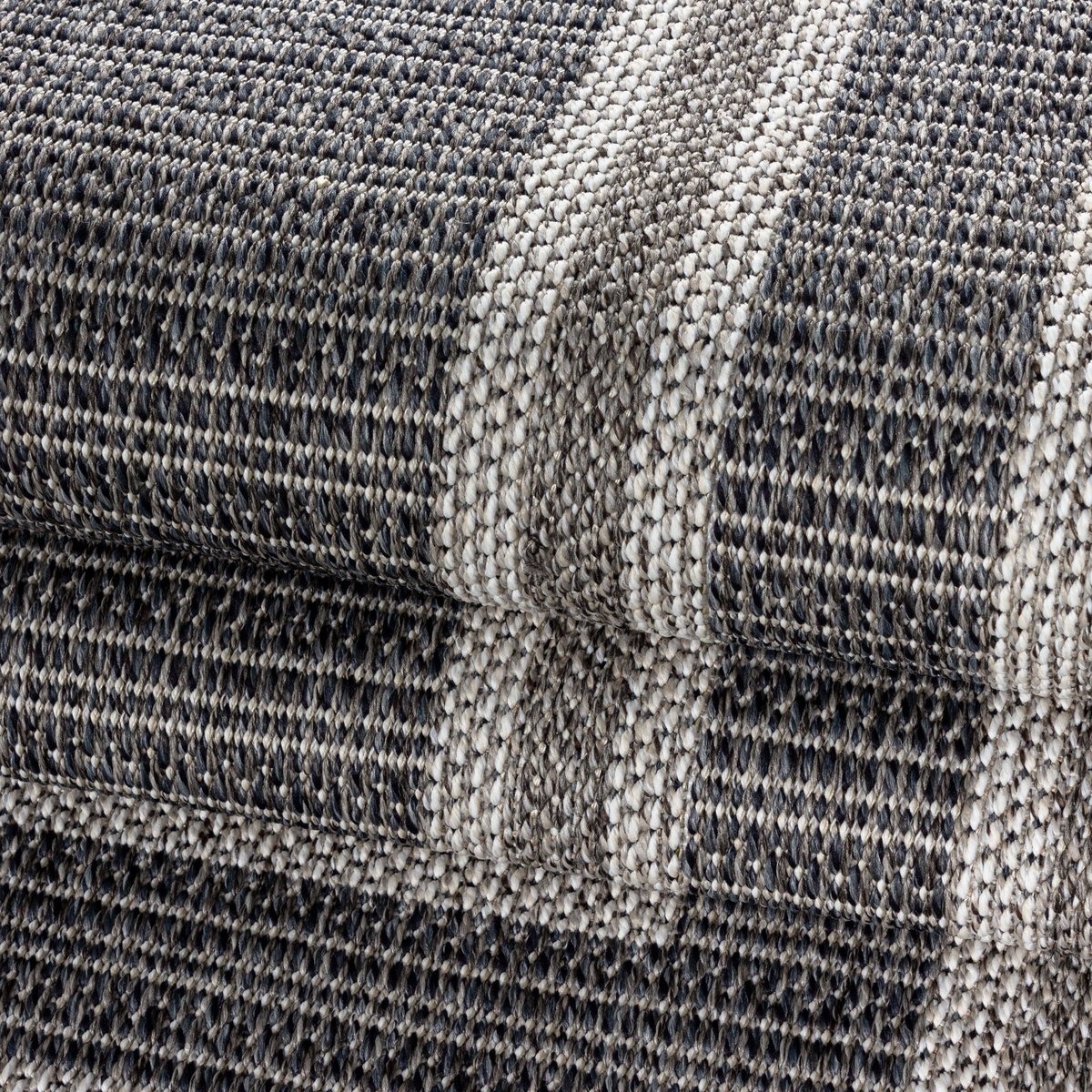 Tapis intérieur extérieur à motif linéaire ARUBA gris, NAZAR RUGS