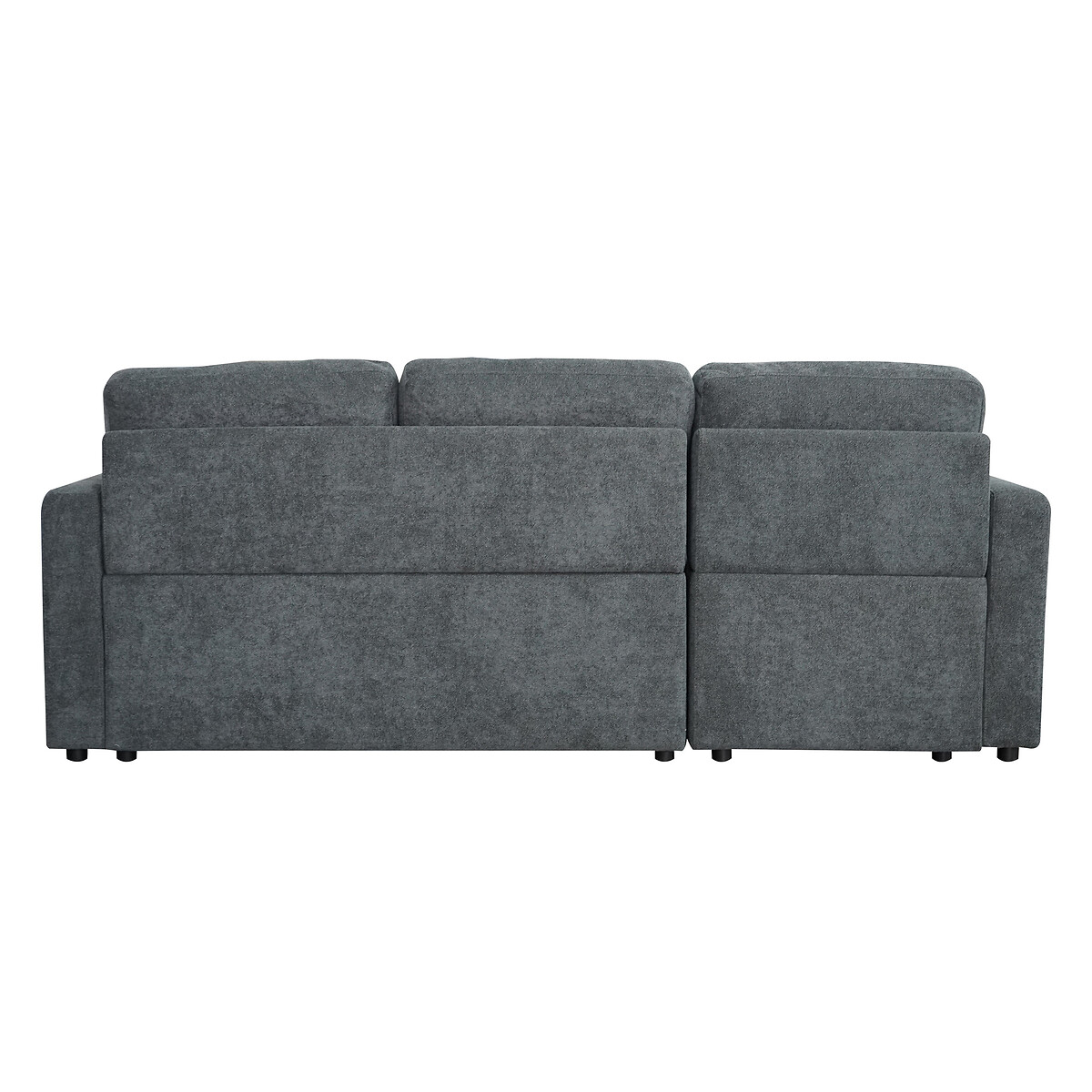 Nexis Soft Wool 3 Seater Corner Sofa Bed with Storage Chaise (Left Facing) charcoal, ASPIRE