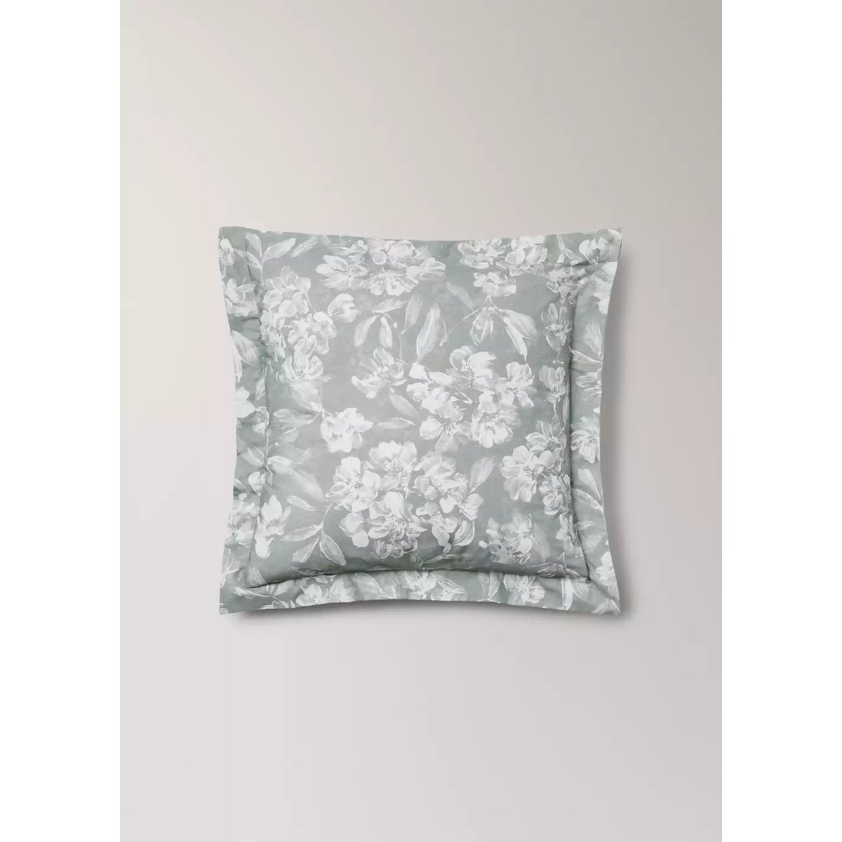 Lot de 2 taies d'oreiller en percale de coton imprimé fleuri vert moyen, MANGO HOME