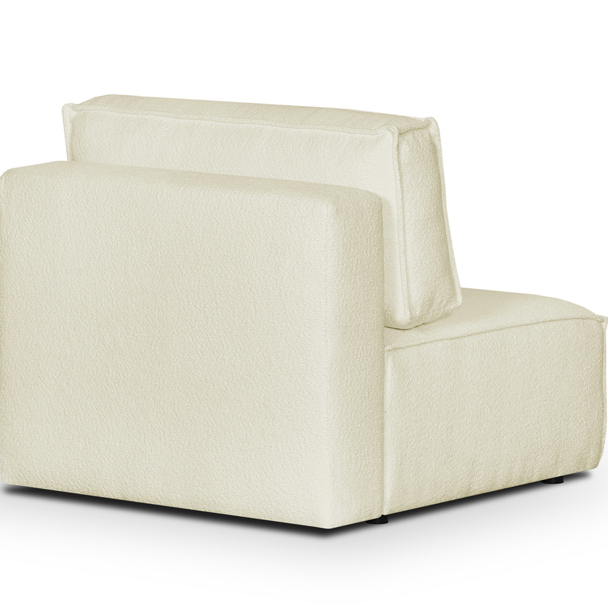 Canapé convertible 5 places en tissu bouclé - HARPER MOD ecru, HOMIFAB