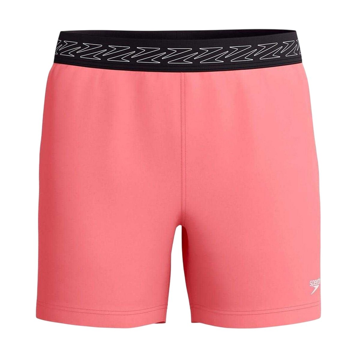 Short de bain à taille élastiquée motif/style zig-zag sur bande de taille HYPERBOOM corail, SPEEDO