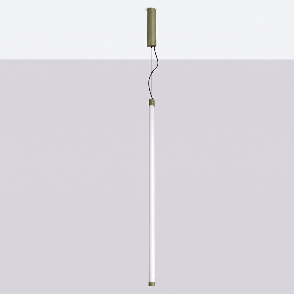 Suspension Acier Vert Olive LED 1 Trang vert olive, EDEN