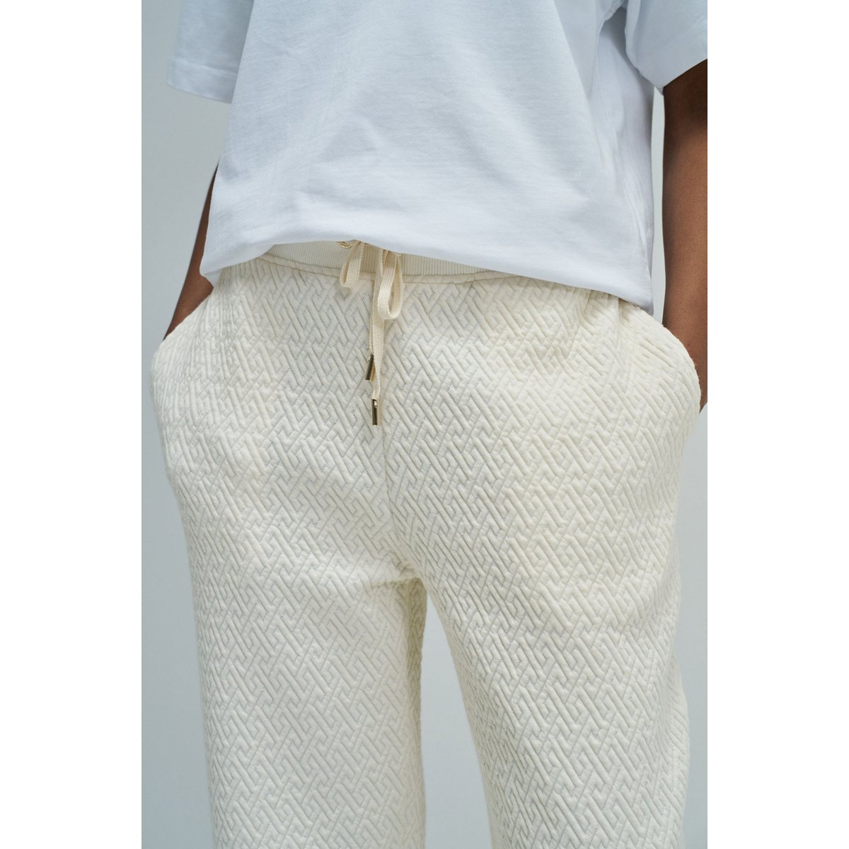 PANTALONS JOGGERS AVEC JACQUARD beige, SALSA JEANS