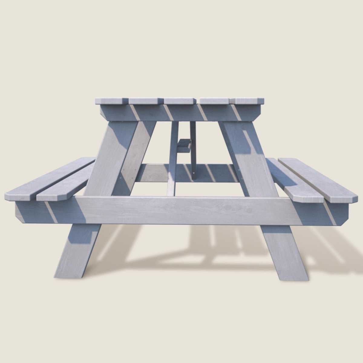 Table bois enfant avec insert parasol PICNIC gris, SOULET