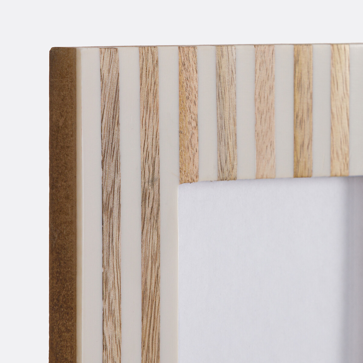 Styna Striped Resin/Mango Wood Frame 16.5 X 21.5cm natural/white, LA REDOUTE INTERIEURS