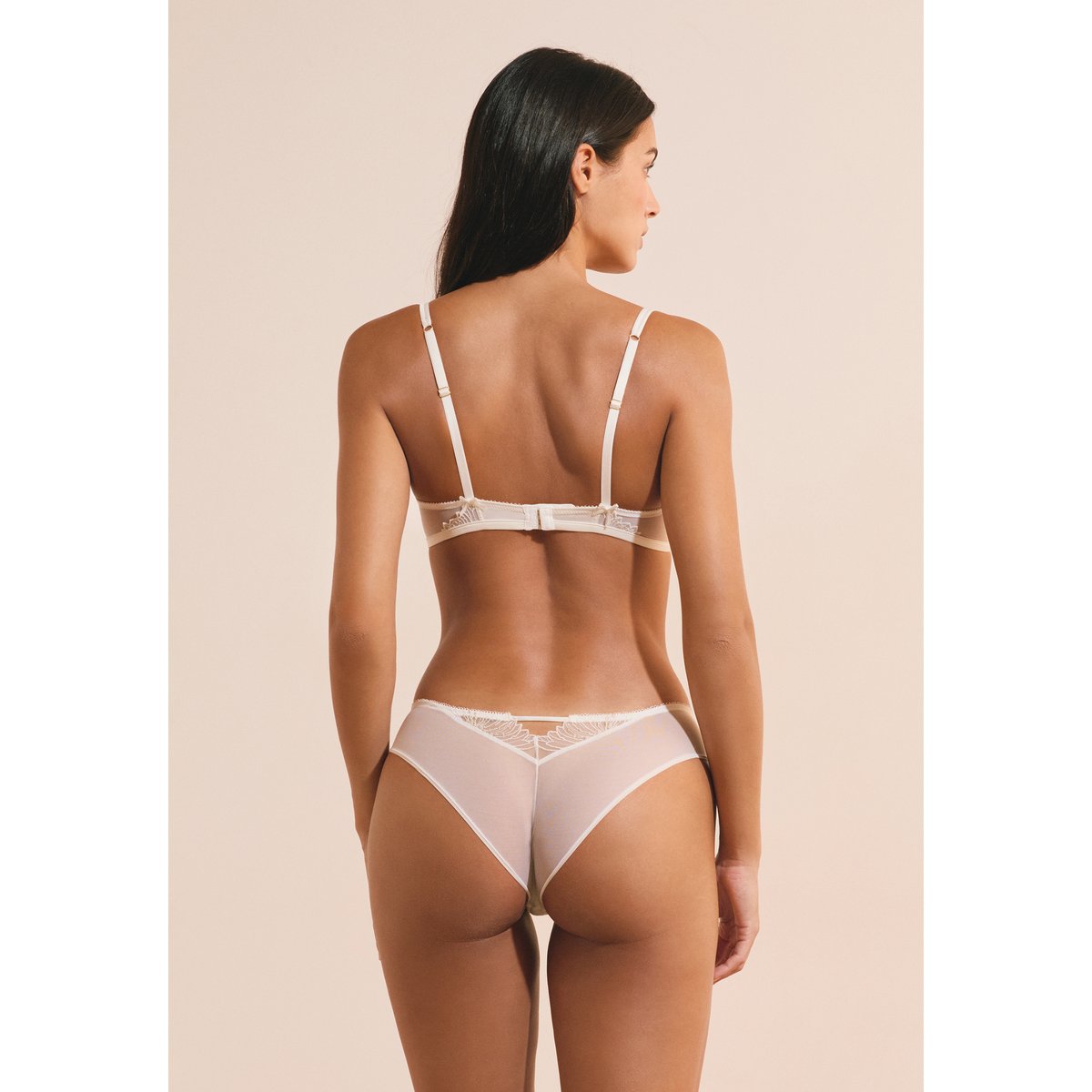 Soutien-gorge N.9 - Balconnet en broderie florale FAVEUR ecru, ETAM