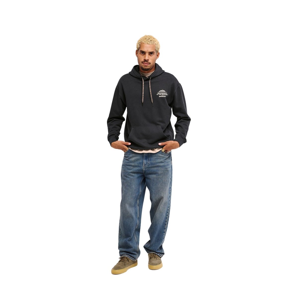 Sweat capuche BOB MARLEY CONCERT noir black pigment, QUIKSILVER