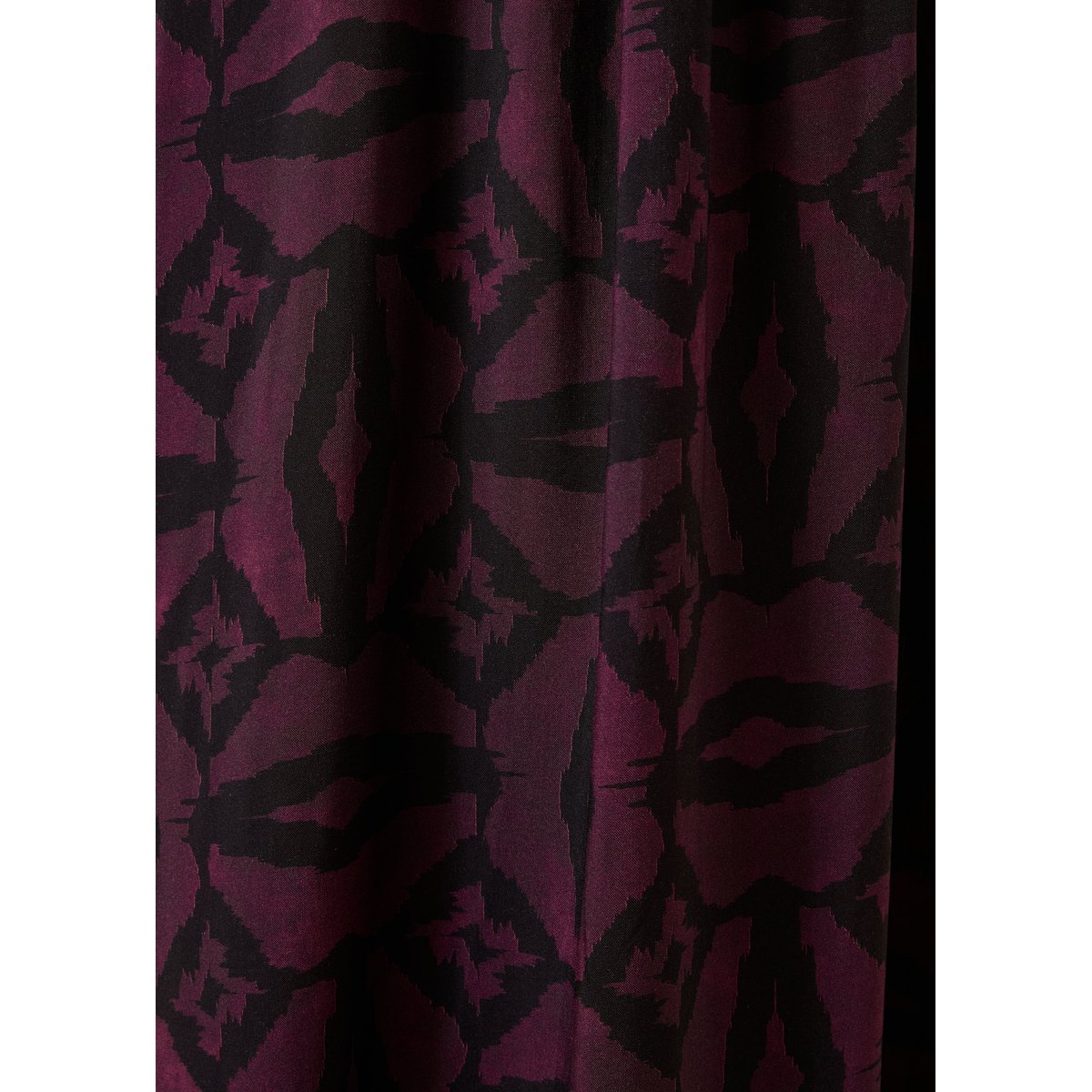 Robe longue manches longues encolure tunisienne noir/vin, LA FEE MARABOUTEE