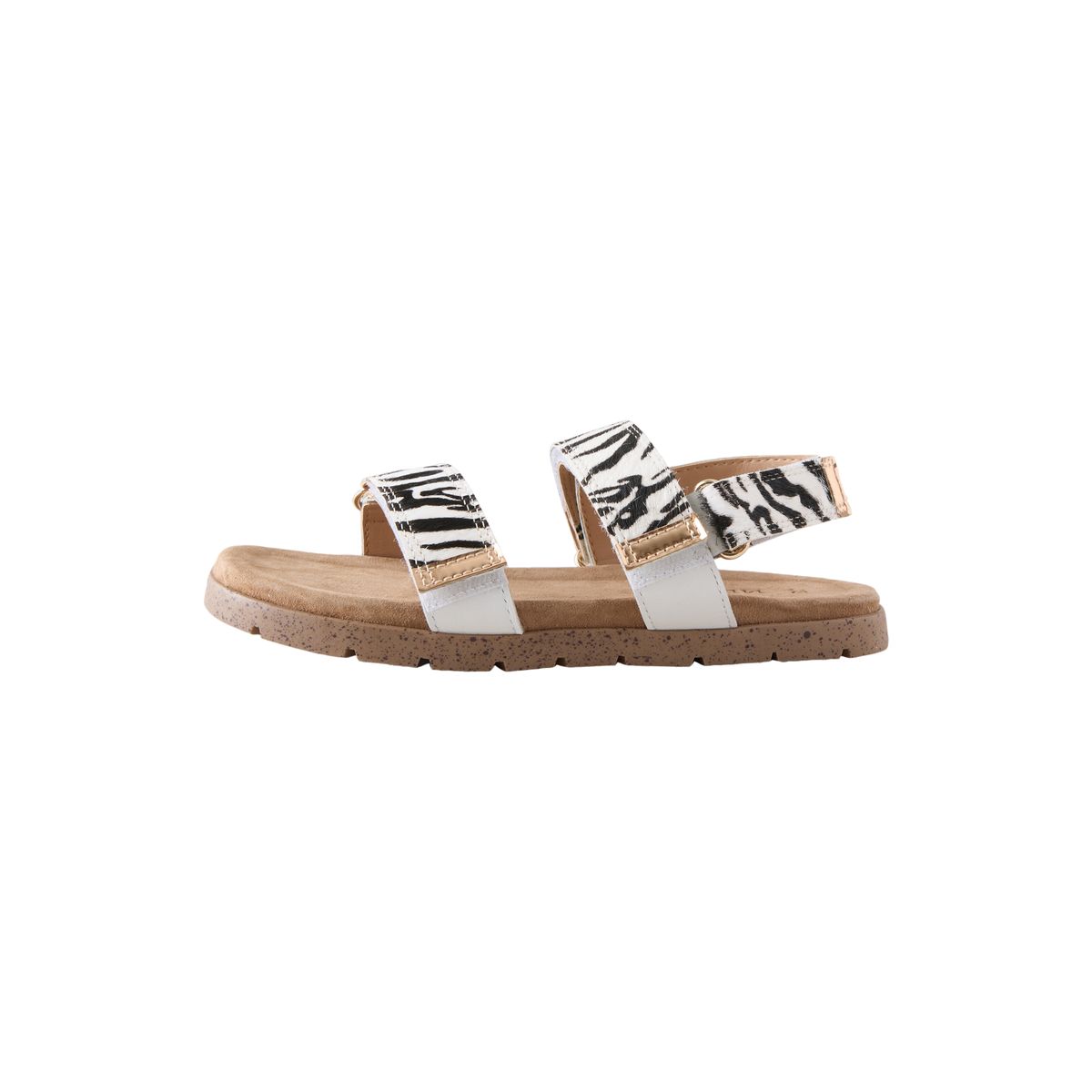 Sandales à deux brides zèbre noir / blanc, NEXT