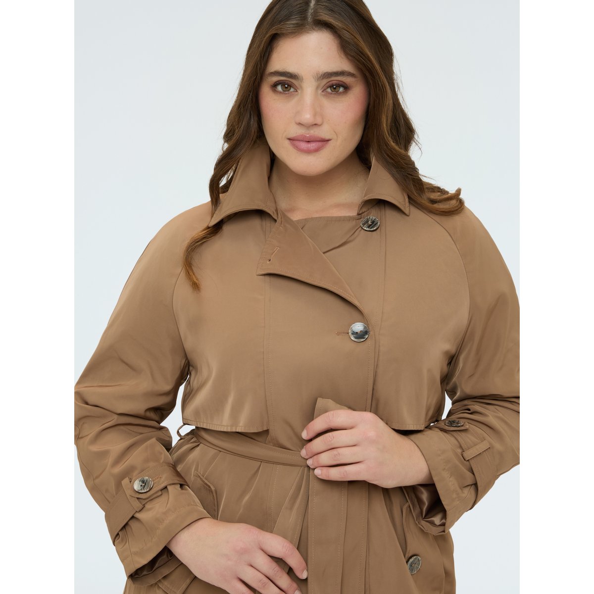 Trench avec ceinture marron, FIORELLA RUBINO