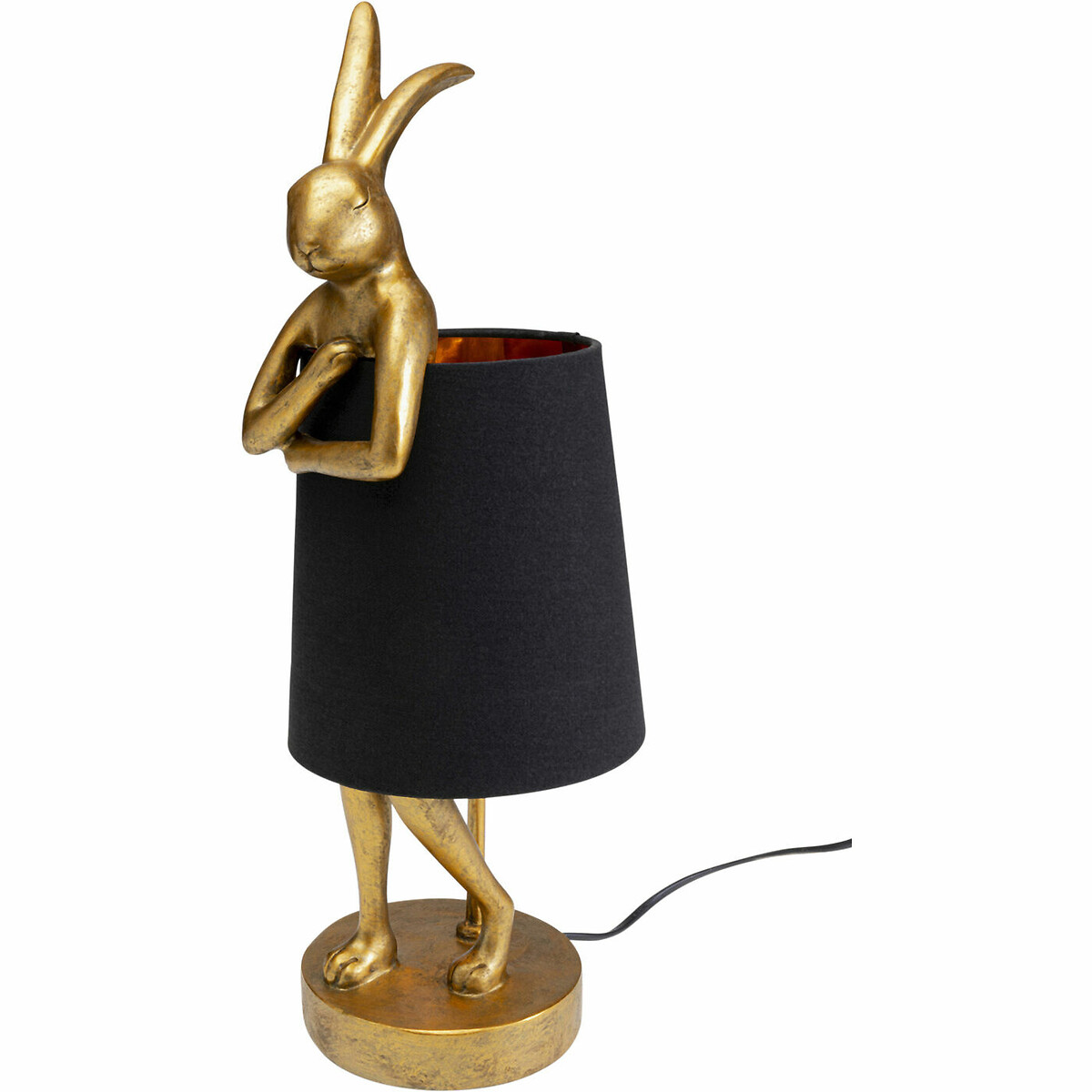 Tischleuchte Animal Rabbit 50cm schwarz glänzend, KARE DESIGN