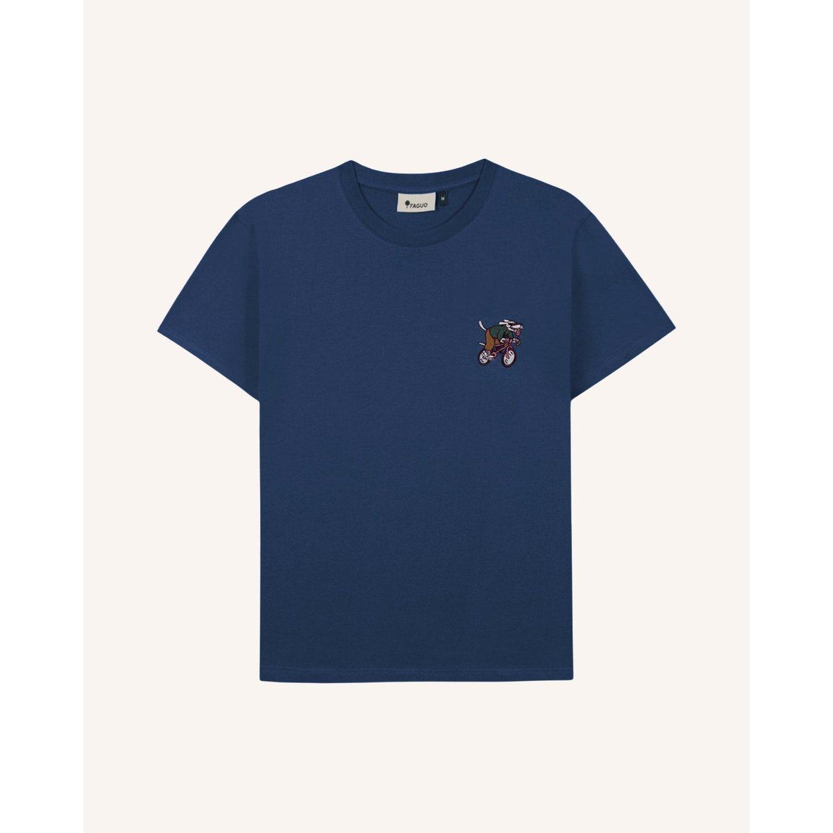 T-shirt en maille bleu foncé, FAGUO