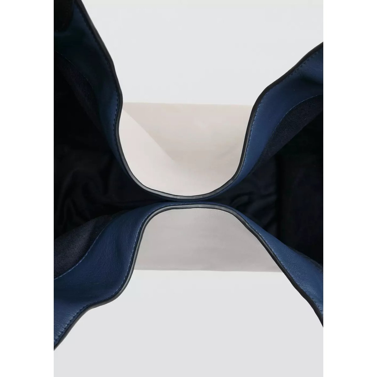 Sac en cuir porté épaule bicolore noir, MANGO