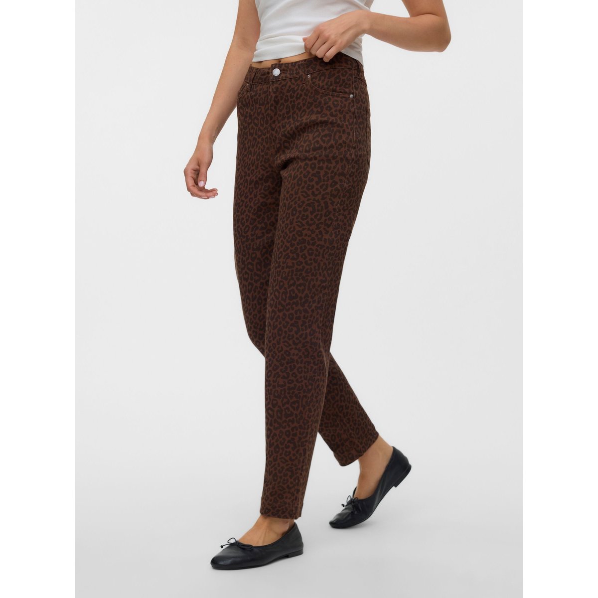 Jean Mom marron - chocolate chip 1, VERO MODA