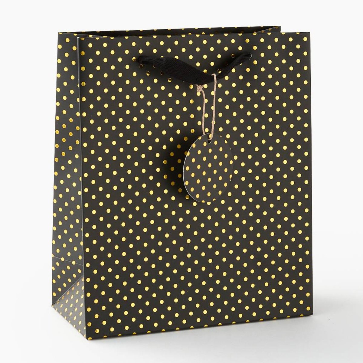 Sac cadeau, taille M noir, MONOPRIX