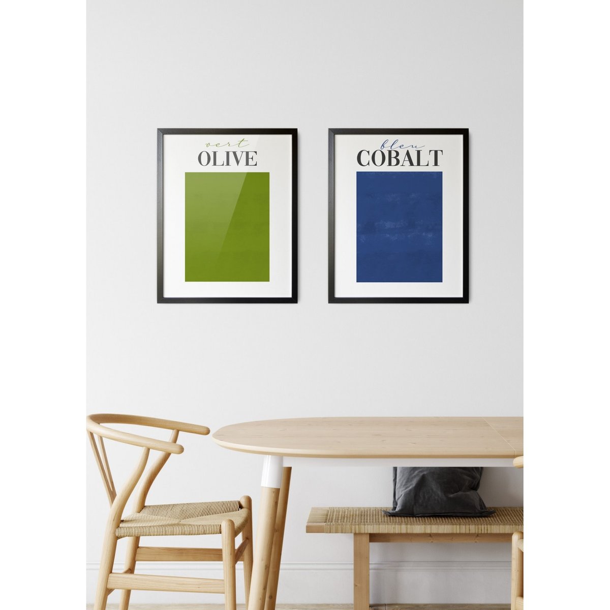Affiche Vert Olive blanc, L'AFFICHERIE