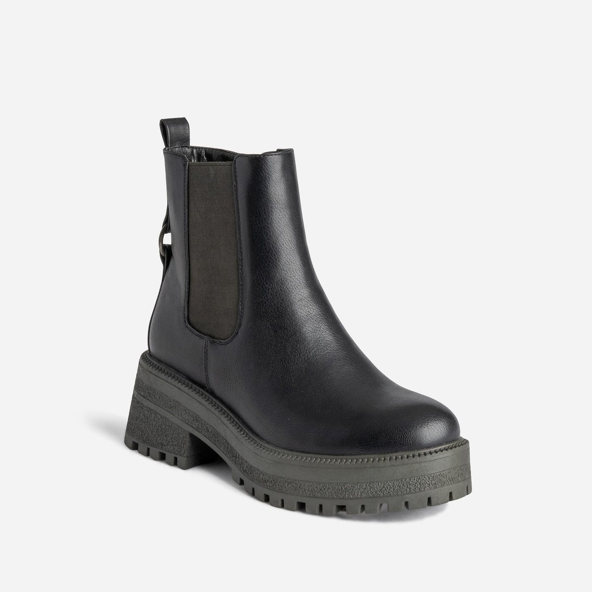 Boots ALIENOR noir/kaki, TEXTO