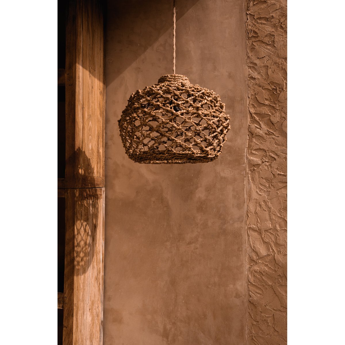 Suspension en feuille de bananier BANARA beige, BAZAR BIZAR