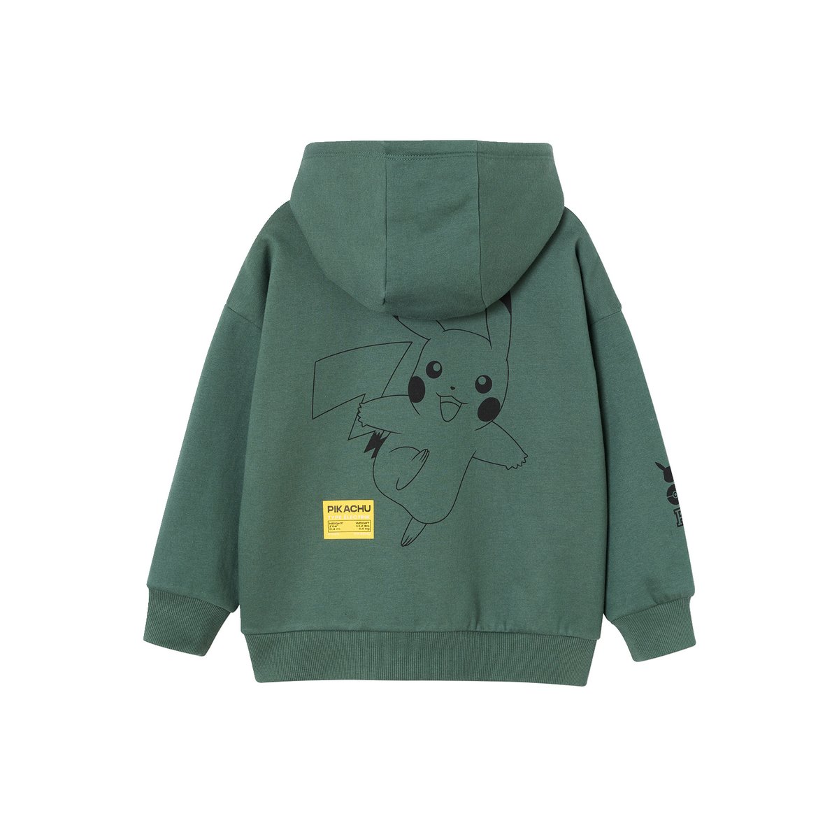 Sweat à capuche Pikachu vert, VERTBAUDET