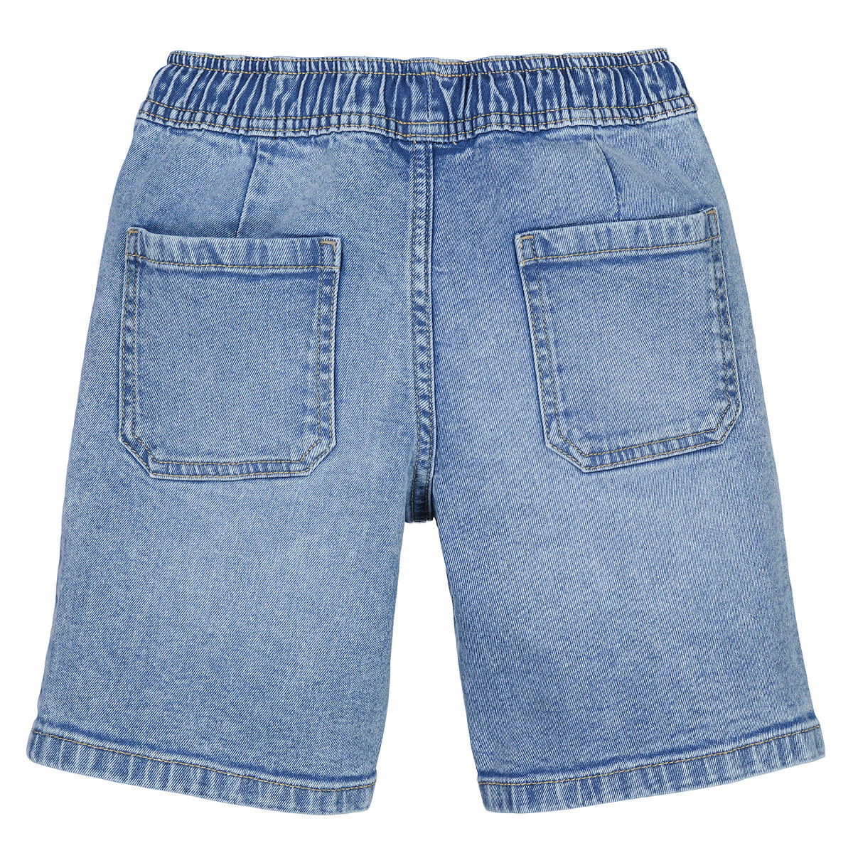 Denim Bermuda Shorts with Ties double stonewashed, LA REDOUTE COLLECTIONS