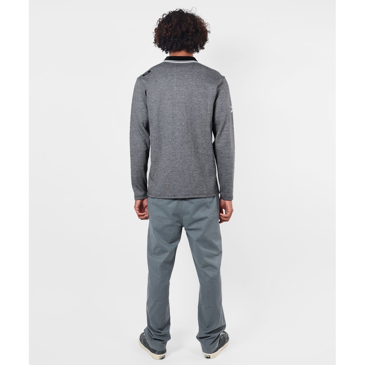 Polo manches longues SALTCOATS black, OXBOW