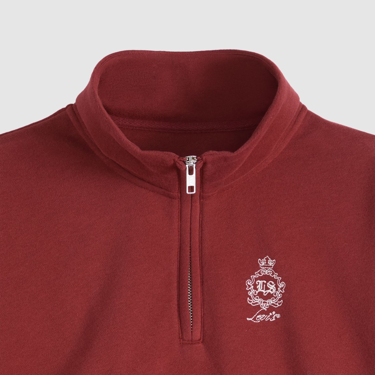 Sweat-shirt graphique col camionneur Everyday rouge - double chest crest warm cabernet, LEVI'S