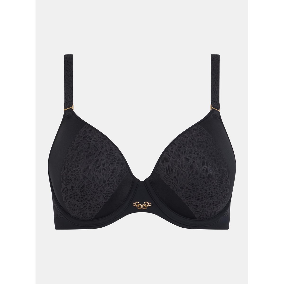 Soutien-gorge spacer moulé emboîtant PURE LACE noir, CHANTELLE