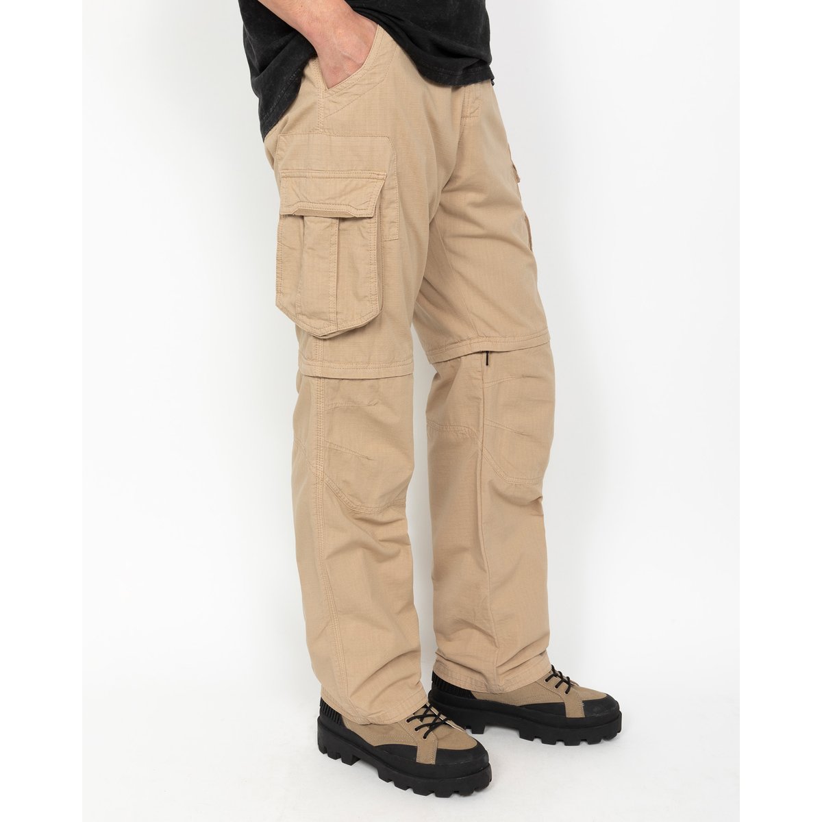 2-in-1 cargo pants beige, SCHOTT