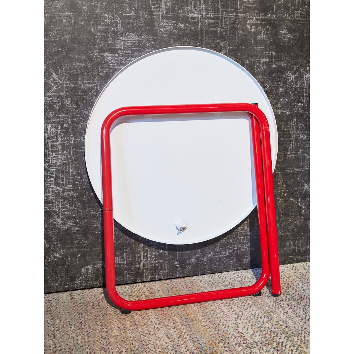 Table d'appoint pliante en métal Hanna N°1559 - Bon état blanc, DEBONGOUT