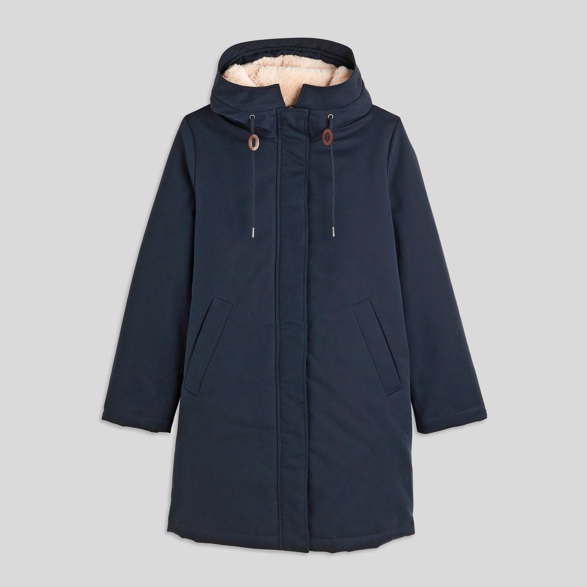 Parka à capuche avec imitation fourrure marine, MONOPRIX