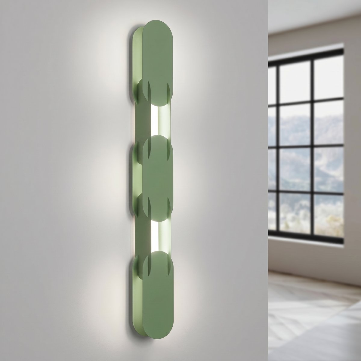 Applique murale Acier Sauge LED 1 Chain sauge, EDEN