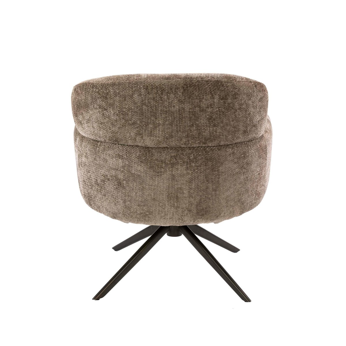 Fauteuil pivotant en tissu, retour automatique CREEK brun, PIER IMPORT
