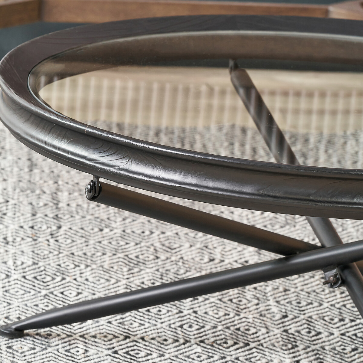 Ellery Glass & Wood Coffee Table black, SO'HOME