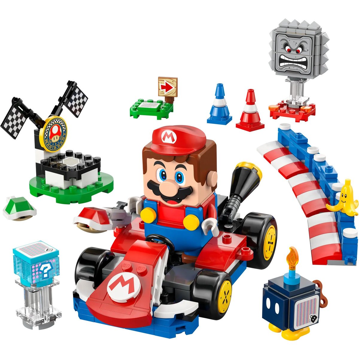 LEGO Super Mario - Set Mario Kart avec Figurine Interactive et Kart Standard - 72043 multicolore, LEGO