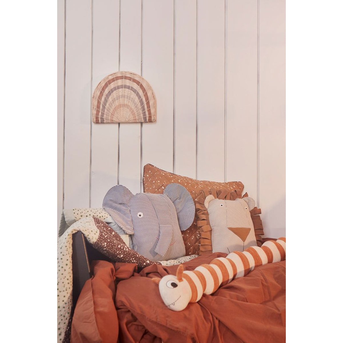 Coussin en coton à thème animalier bleu, OYOY LIVING DESIGN