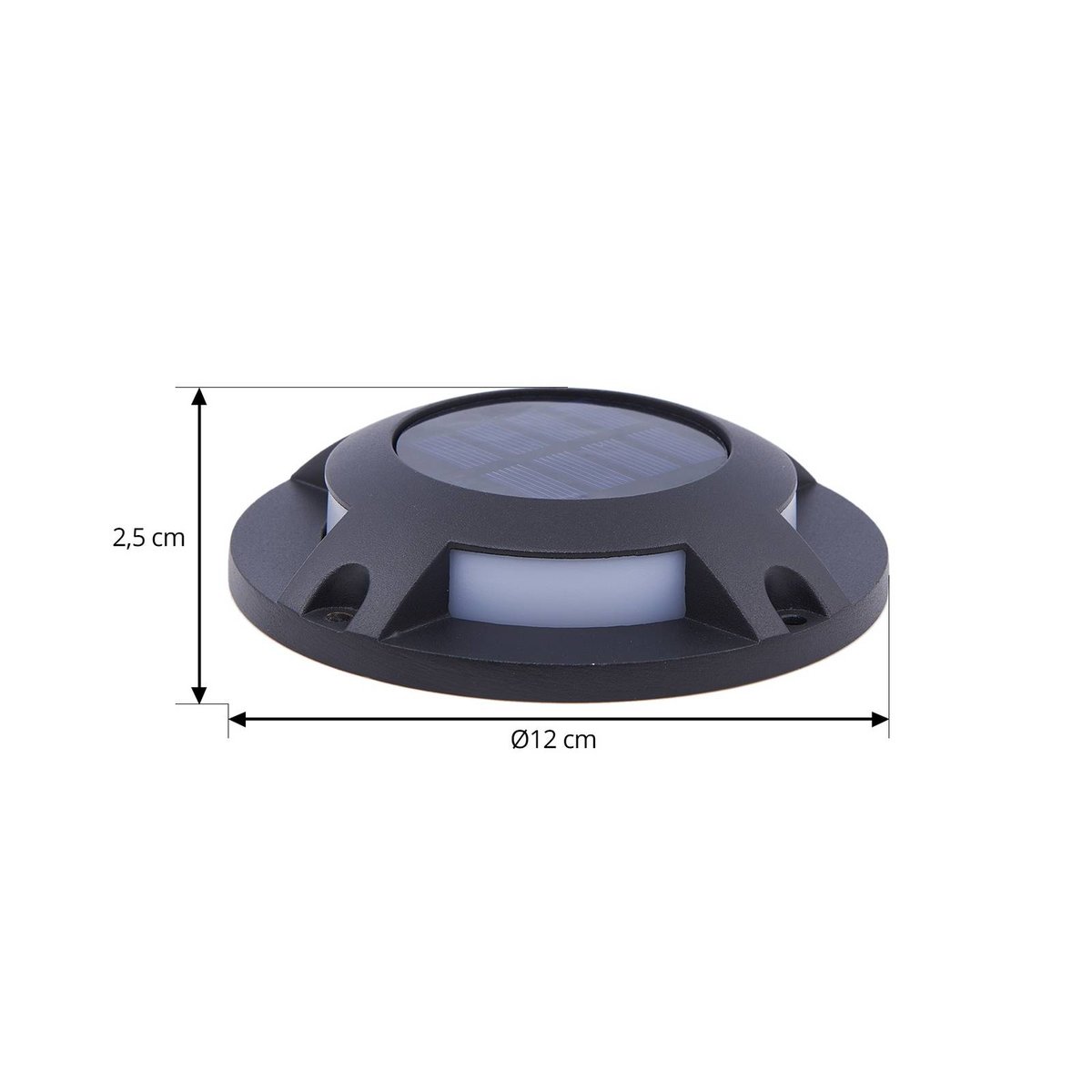 Lampe solaire en aluminium moderneLED anthracite, PRIOS