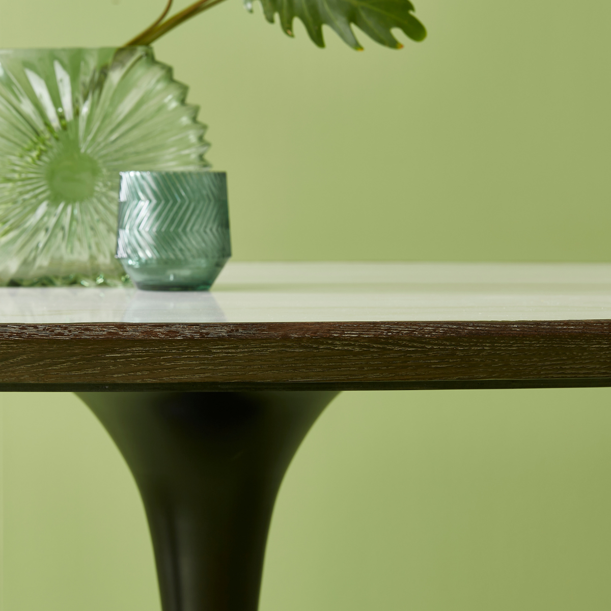 Table de salle à manger ovale en marbre blanc L180 cm - TULIPE blanc, SIGNATURE