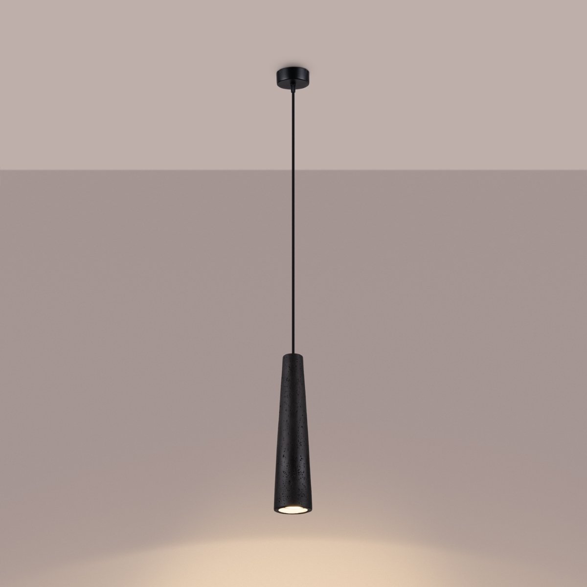 Suspension Béton Noir GU10 1 Electra noir, EDEN
