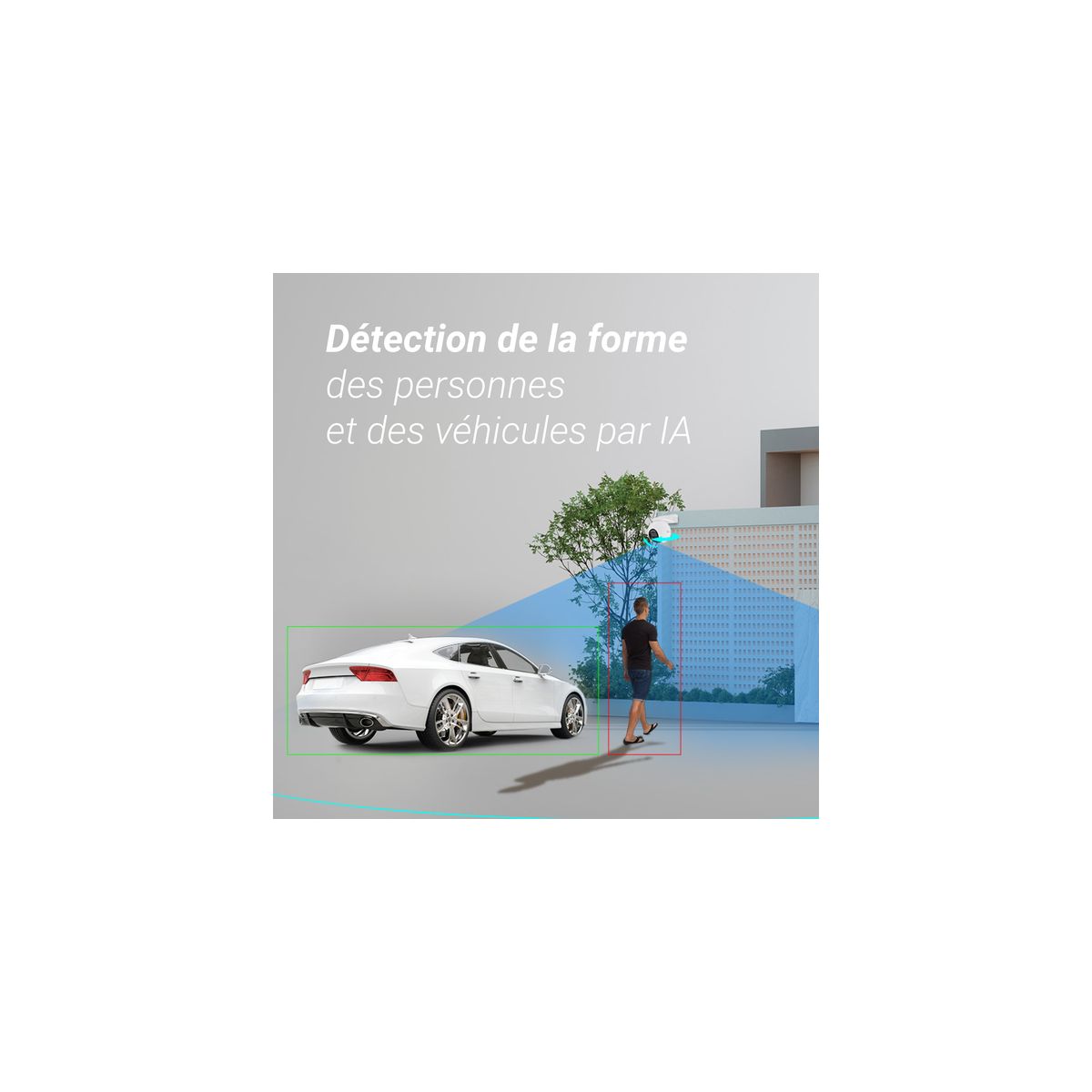 Caméra de surveillance Wifi H80X 4K motorisée couleur unique, EZVIZ